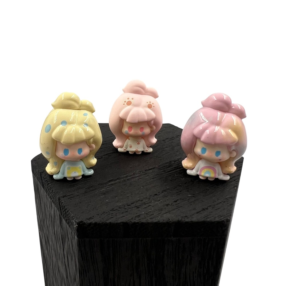 Nunu OOTD Mini Collectible Figure Lot of 3 Pastel Rainbow Animal Theme Figures